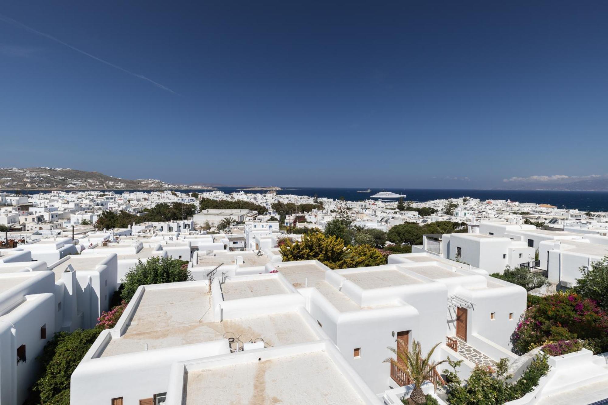 Callisti Mykonos Town With Pool View And Calypso Upper Floor With Sea View Exterior foto