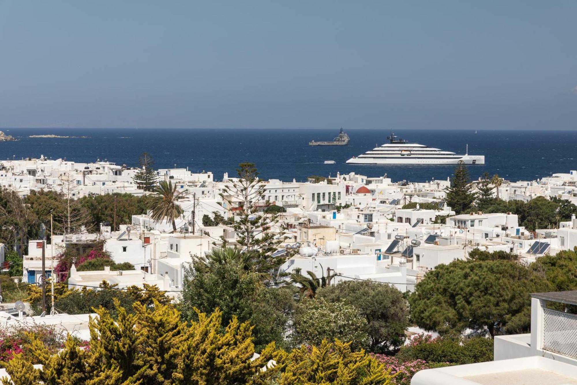 Callisti Mykonos Town With Pool View And Calypso Upper Floor With Sea View Exterior foto
